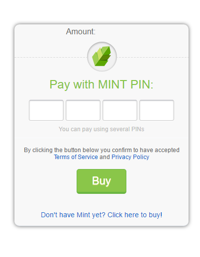 MINT code inwisselen