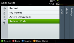 Xbox Live Gold code inwisselen via de Xbox Marketplace